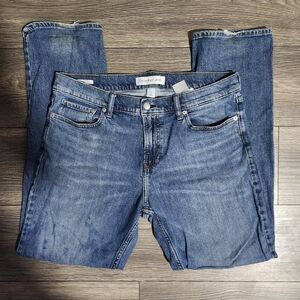 Men's Size 34 Calvin Klein Blue Straight Leg Jeans